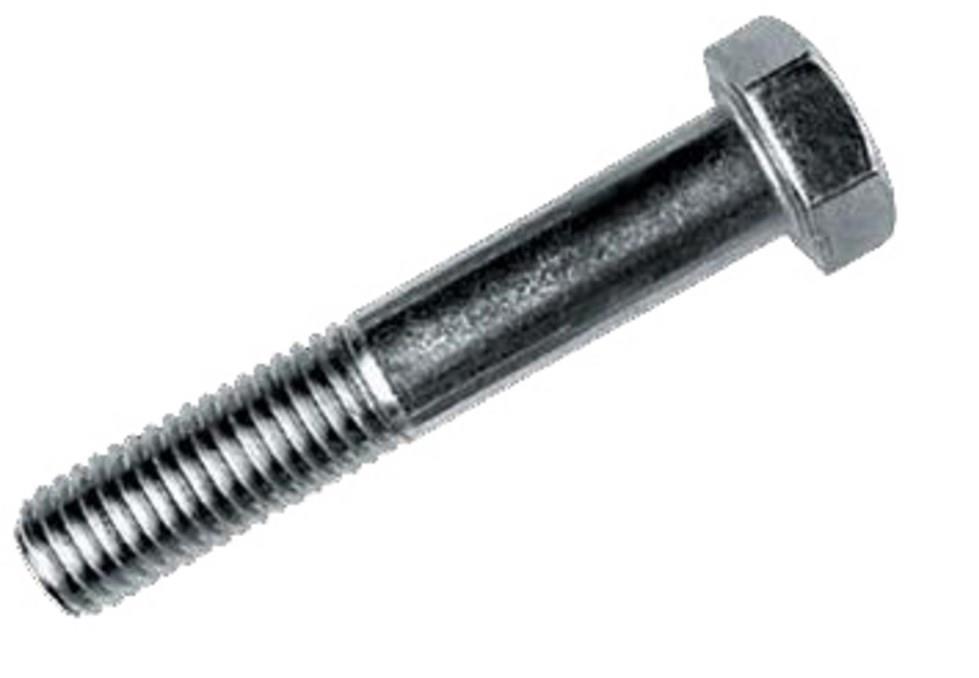 M8X90 Bolt DIN 931 8.8 White Half Pass