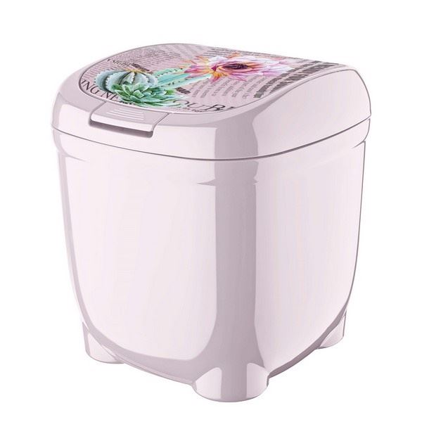 Trash Can Press Push with Lid 4 LT - Lilac