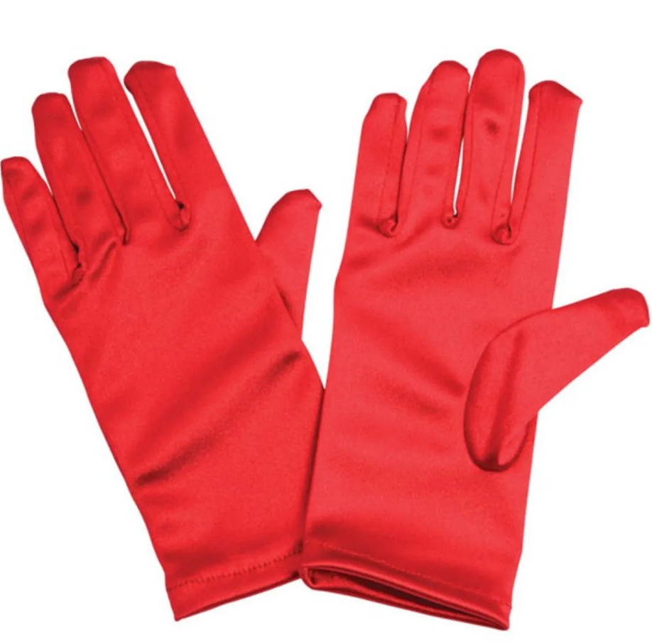 Red Color Lycra 23 April 29 October 19 May Show Marching Band Gloves 10 Pairs (20 Pieces)