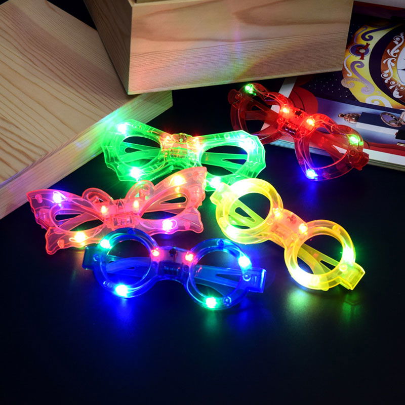 Led Lighted Mixed 6 Model Flashing Party Goggles 6 Pcs