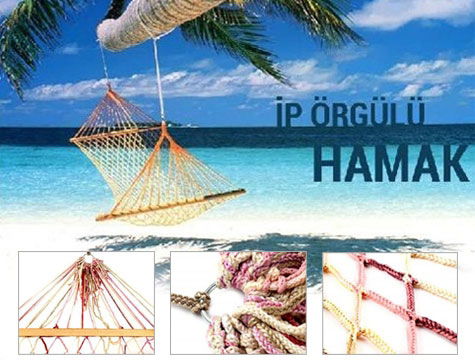 Rope Braided Wooden Hammock