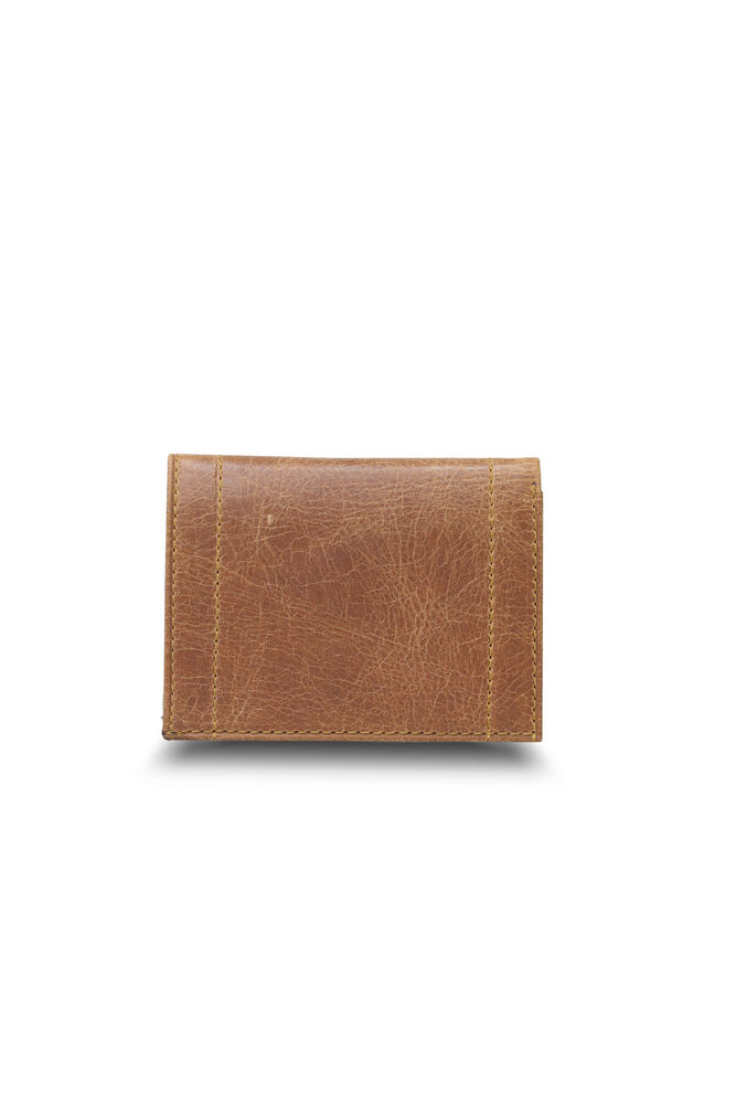 Minimal Antique Tan Leather Men's Wallet