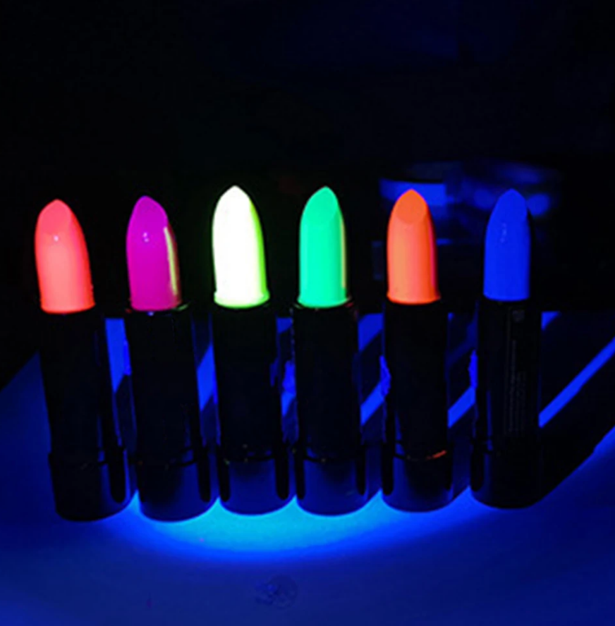 Glow In The Dark Burning UV Neon Lipstick Face Painting 6 Pcs 6 Colors