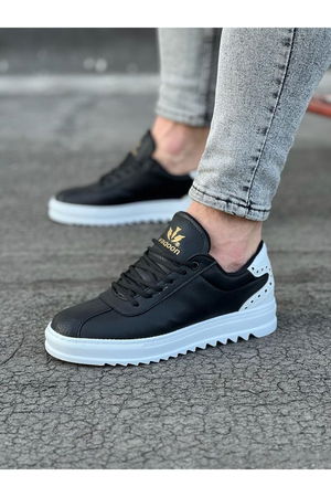 Black and White Men's Casual Shoes