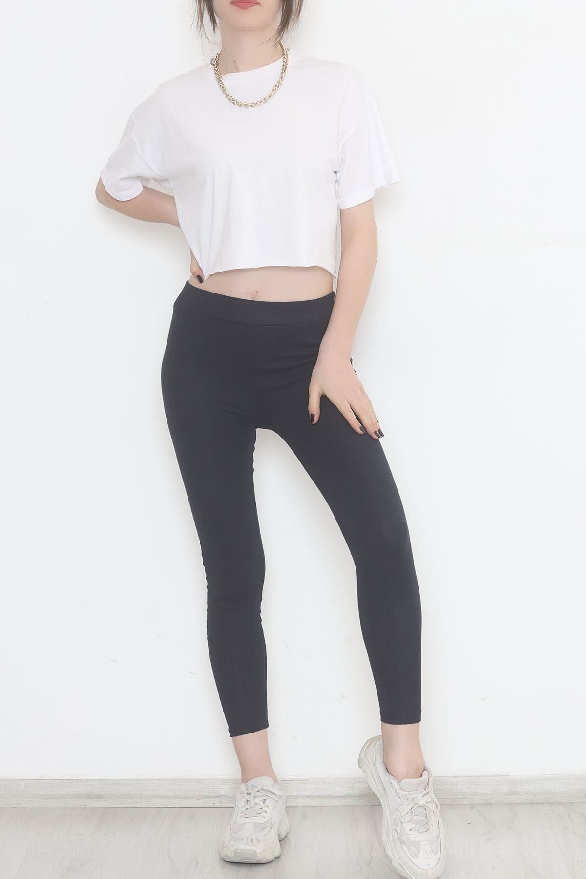 Single Stripe Ribbed Leggings Navy White