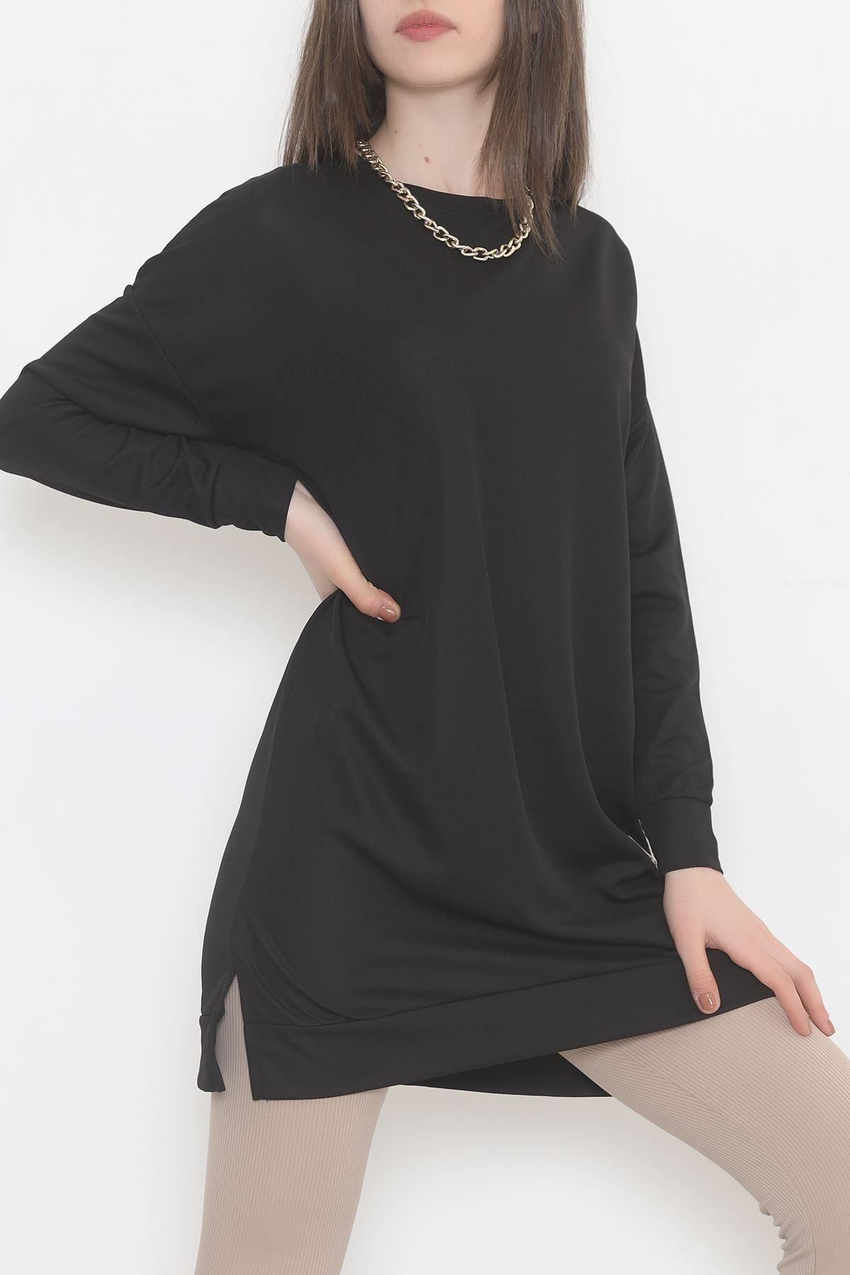 Crested Tunic Black