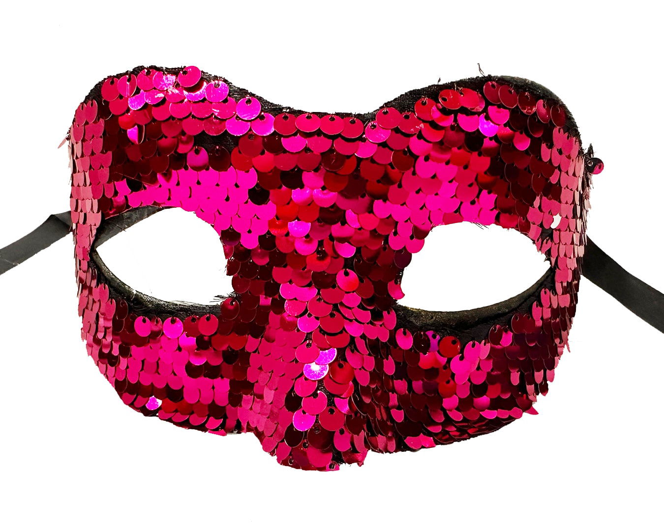 Fuchsia Color Sequin Sequin Party Mask Prom Venetian