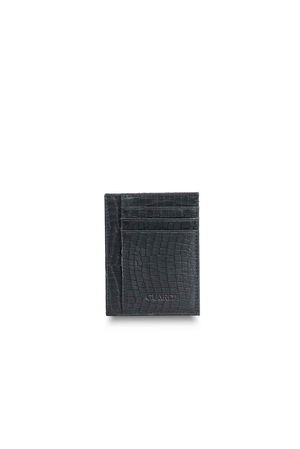 Texas Print Black Leather Card Holder