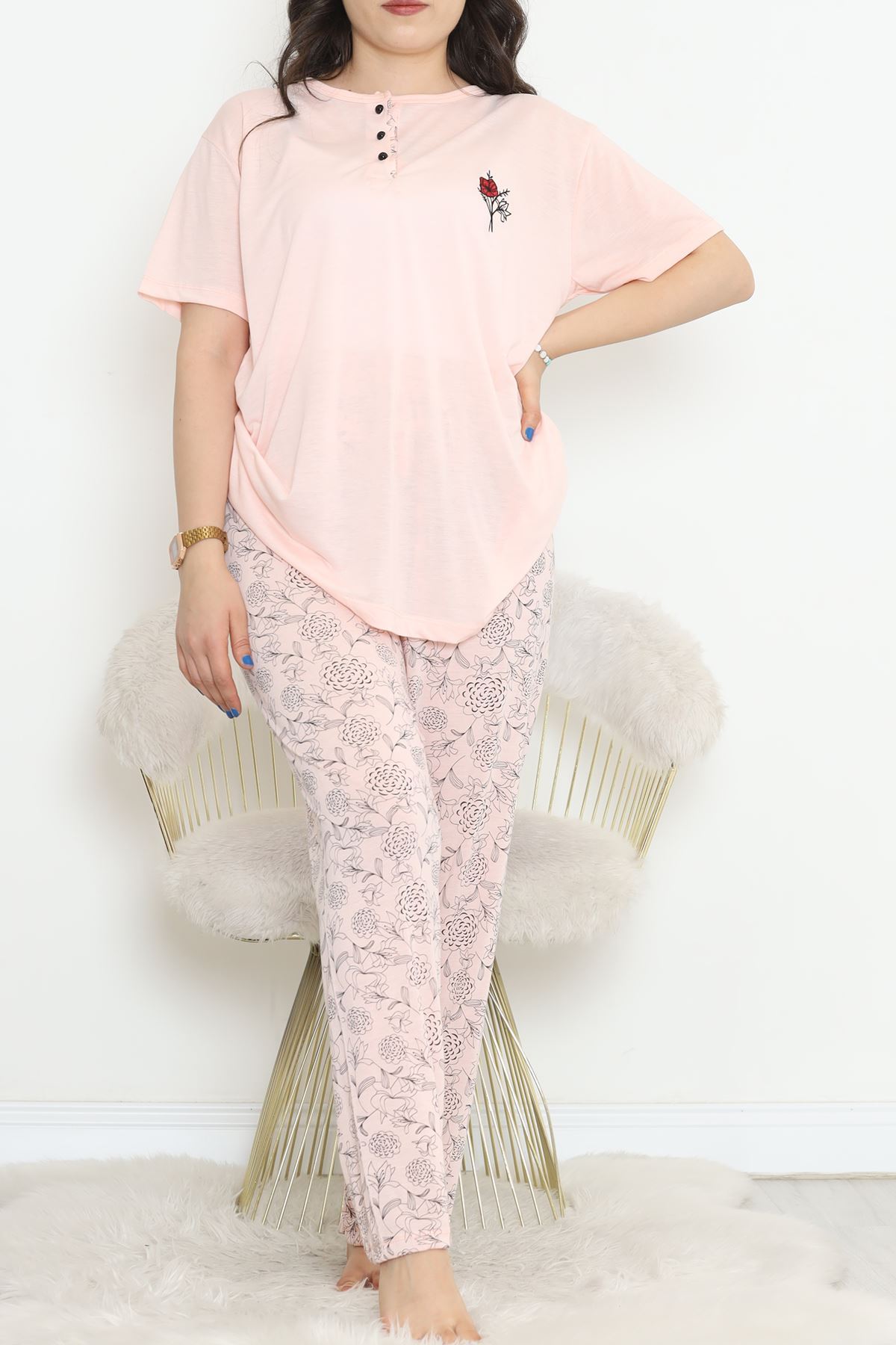 Battal Patented Polyviscose Pajama Set Lacisomon