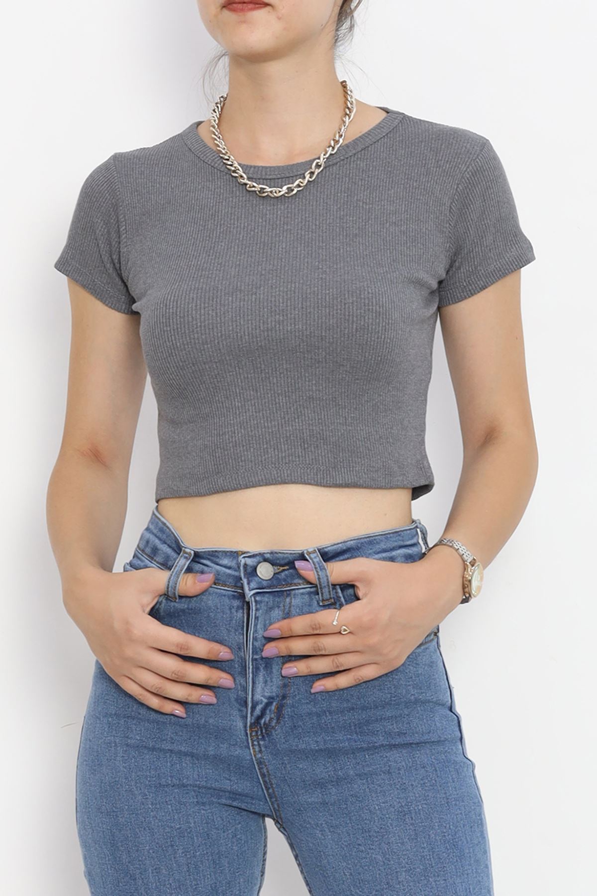 Crew Neck Camisole Body Smoked