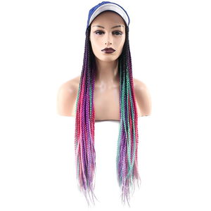 Blue Hat Look Mesh Wig / Mixed Color