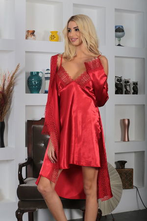 Red Satin Nightgown