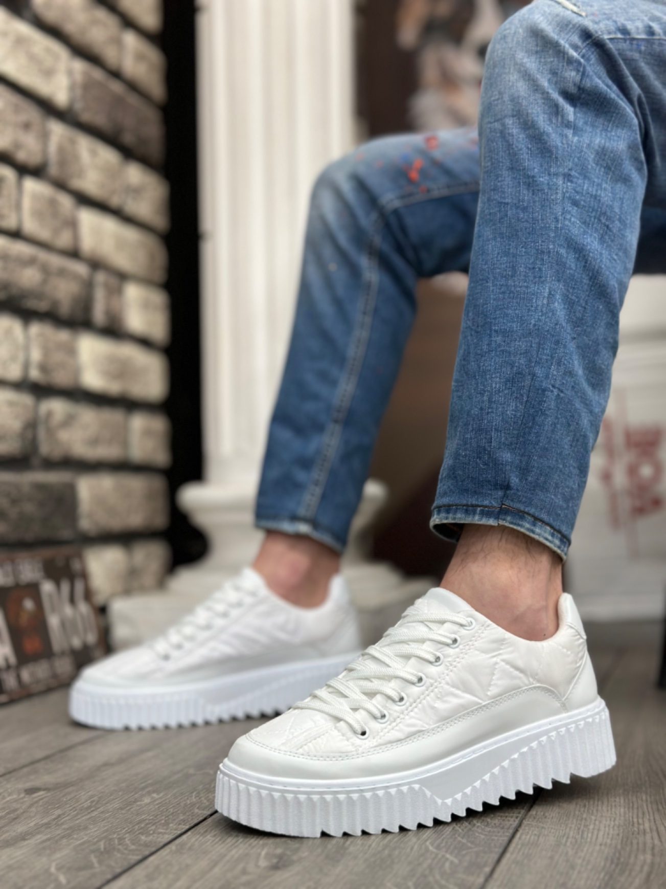 White High-top Men's Sneakers