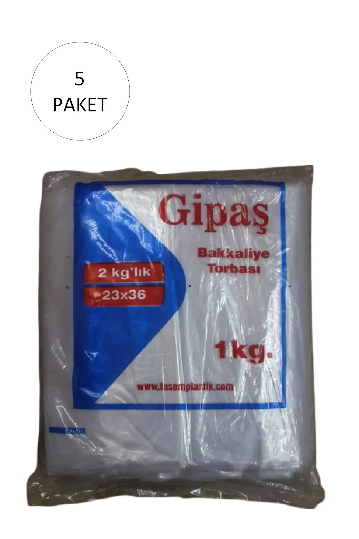 Grocery Nylon Bag 2'kg 23x36 cm 5 Pack (Approximately 1.300 Pieces)