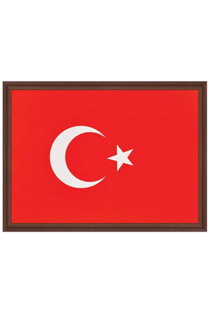 Turkish Flag 25X35 Mdf Framed