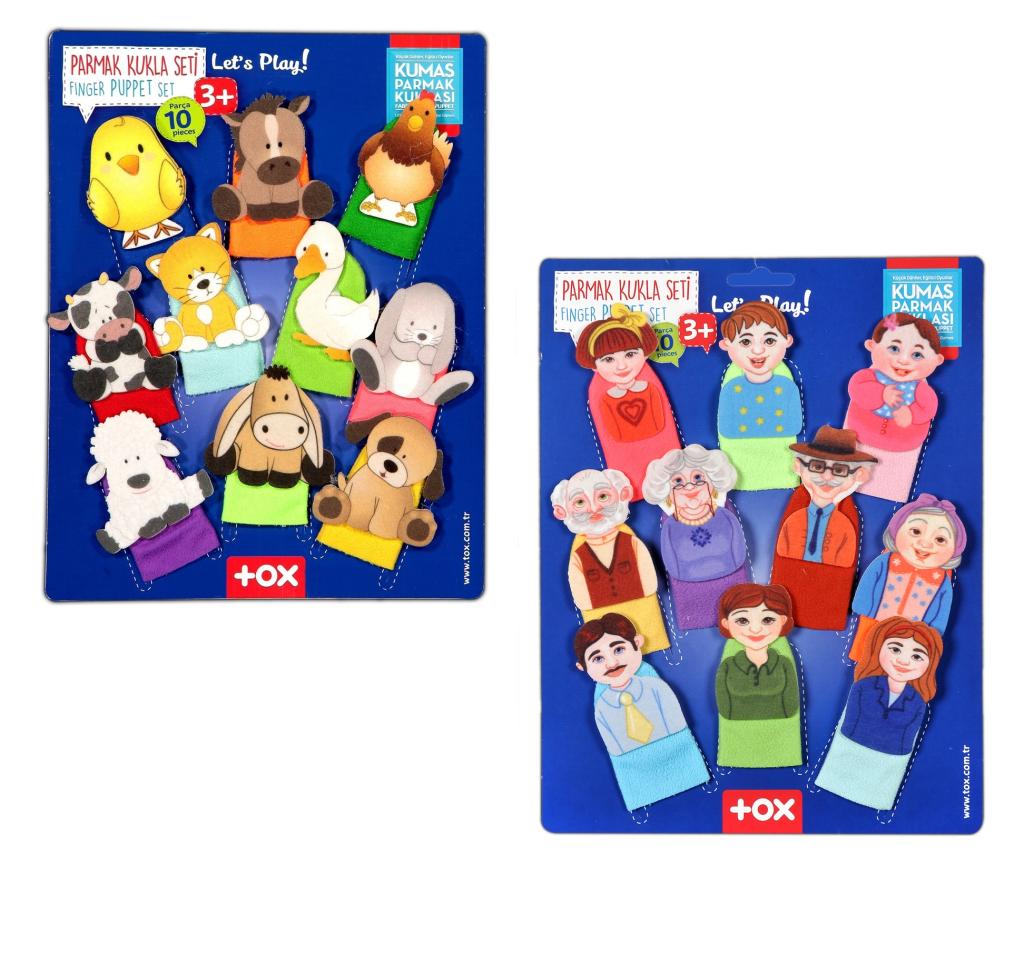 2 Sets - 20 Pieces Pets and Family Members Finger Puppet