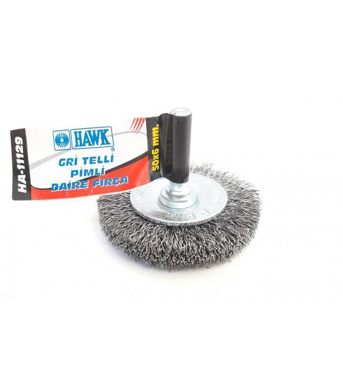 Hawk HA11129 Pin Gray Wire Circular Brush 50x6 mm