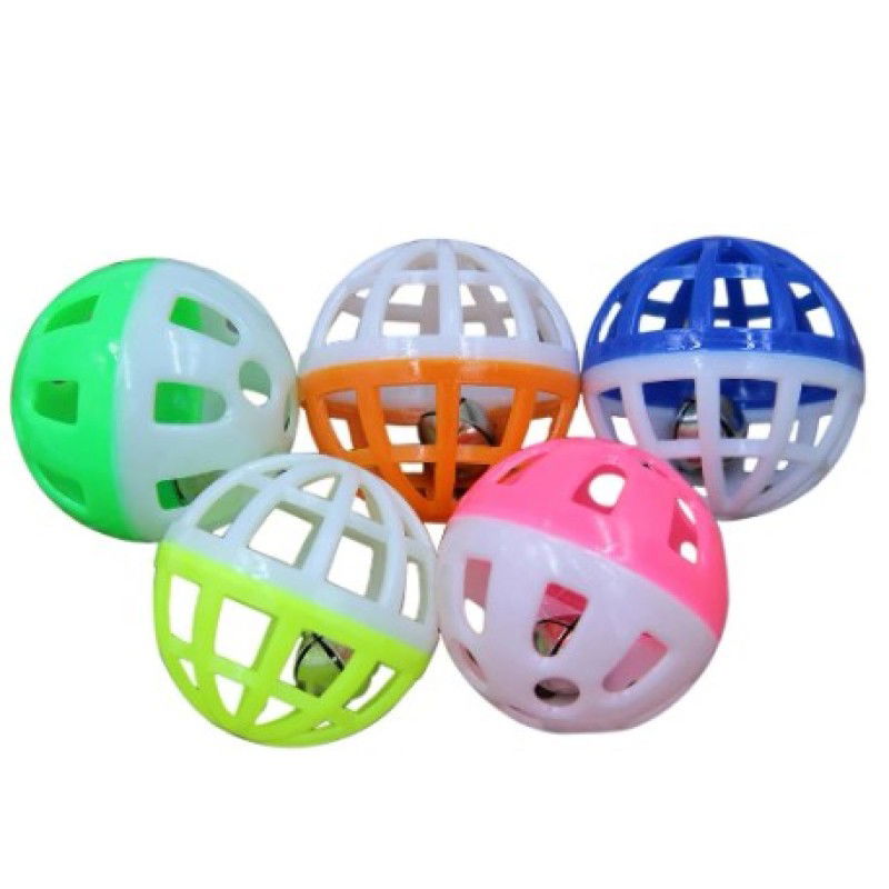 10 Pet Play Balls with Rattles