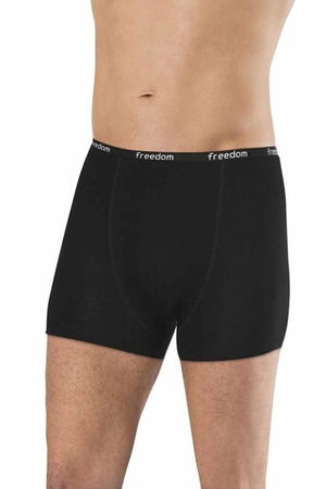 Bamboo Solid Color Men's Boxers Black - 1275A