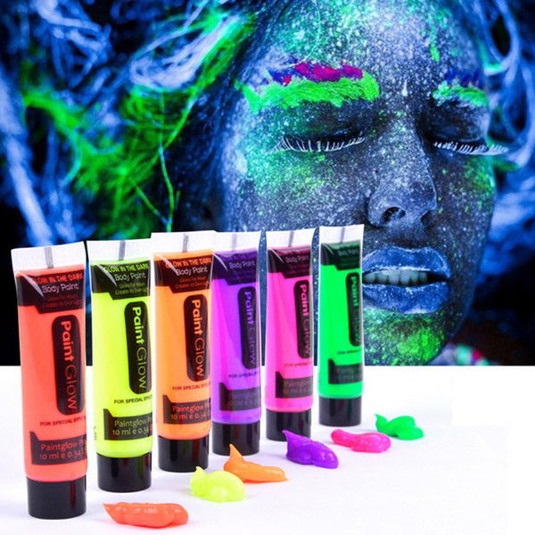 Glow Stick Paint Highlighter Cream Paint 12 Pcs