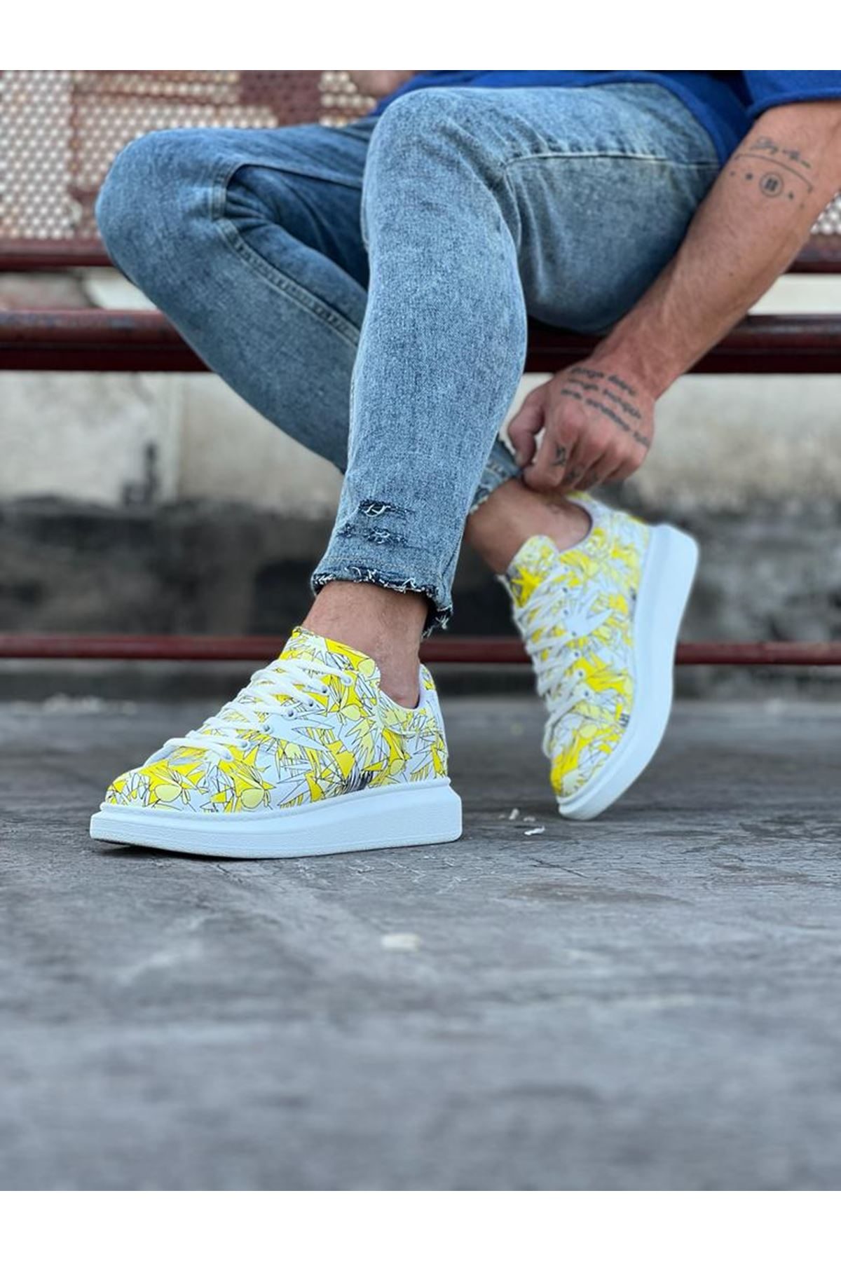 5 Yellow Multicolored Men's Casual Shoes