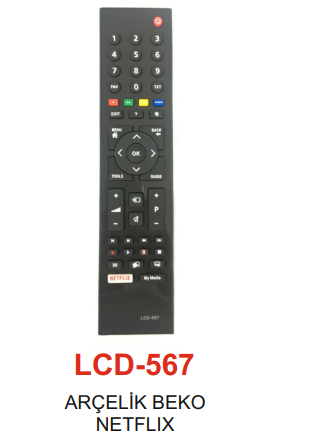 Arcelik - Beko 3D Smart Netflix TV Remote - LCD 567