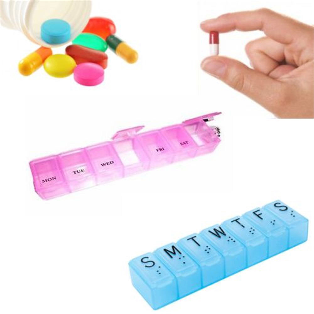 Weekly Medicine Box with Lid 3 Pcs