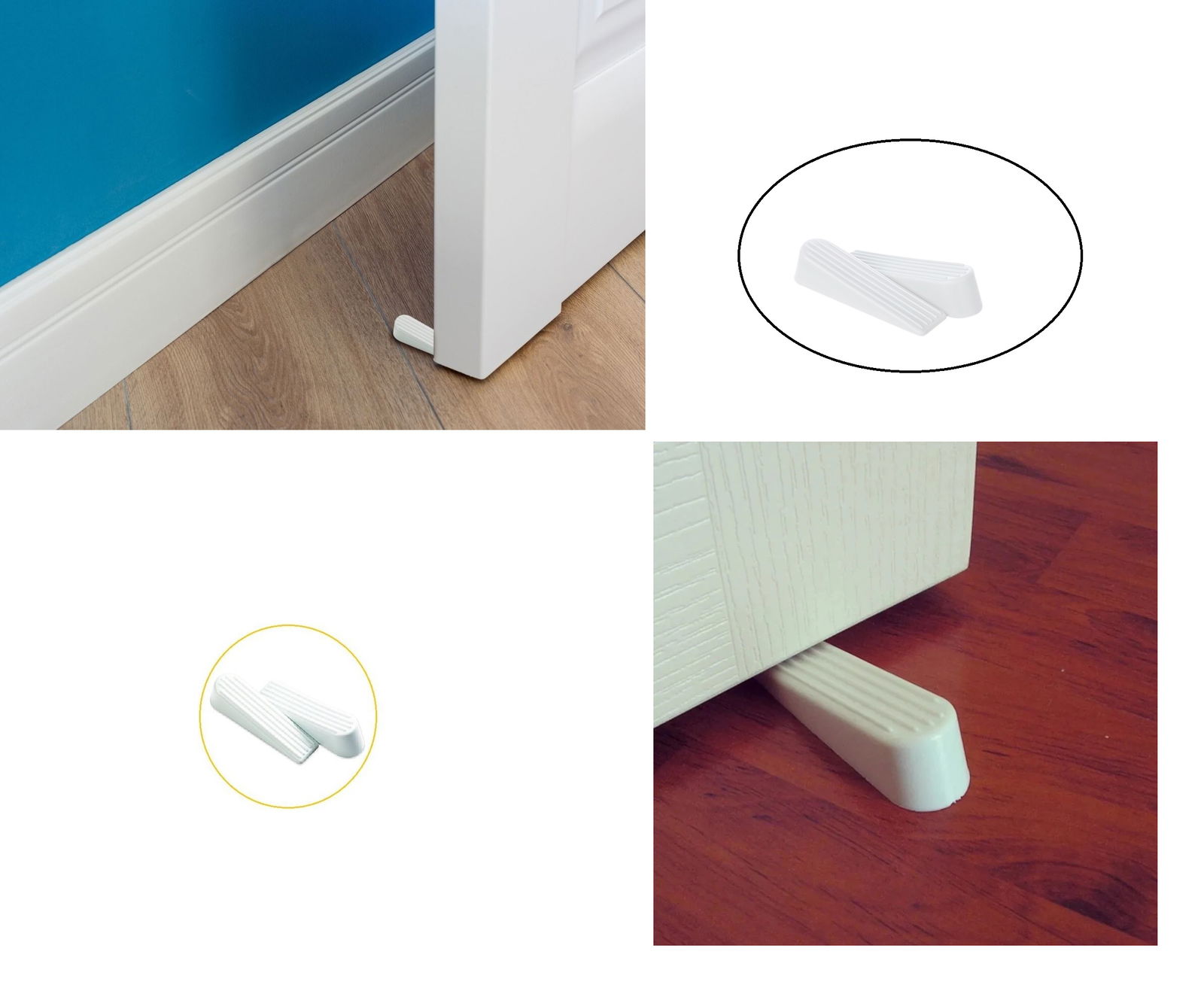 Door Stopper - Under Door Stopper - White 2 Pieces