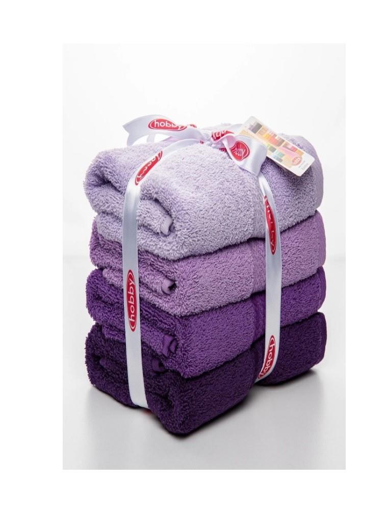 4 pcs 50x90 Towel Set Lilac