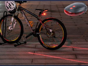 Bicycle Stop Light with Laser Safety Strip