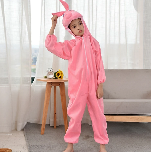 Kids Rabbit Costume Pink Color 2-3 Years 80 cm