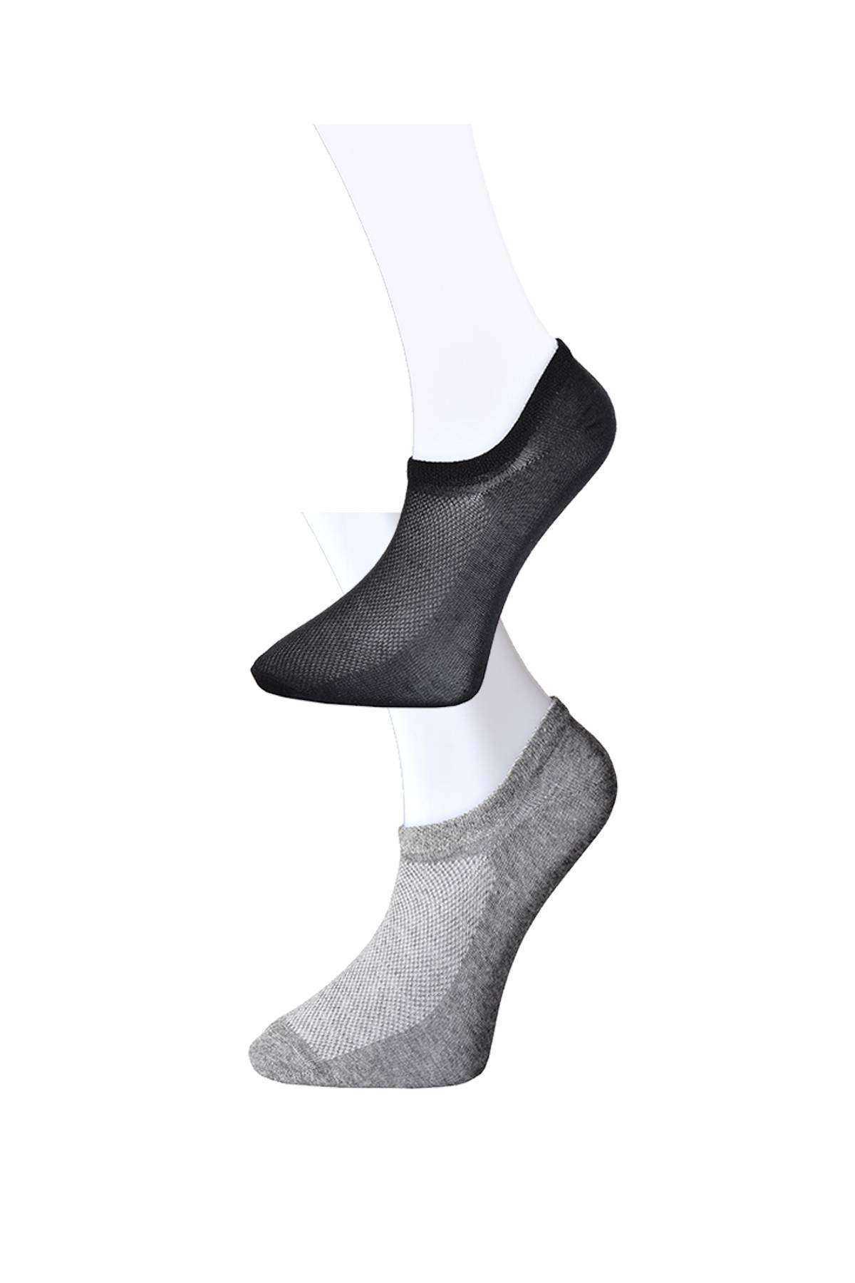 Black and Gray Men's Invisible Socks 6 pairs