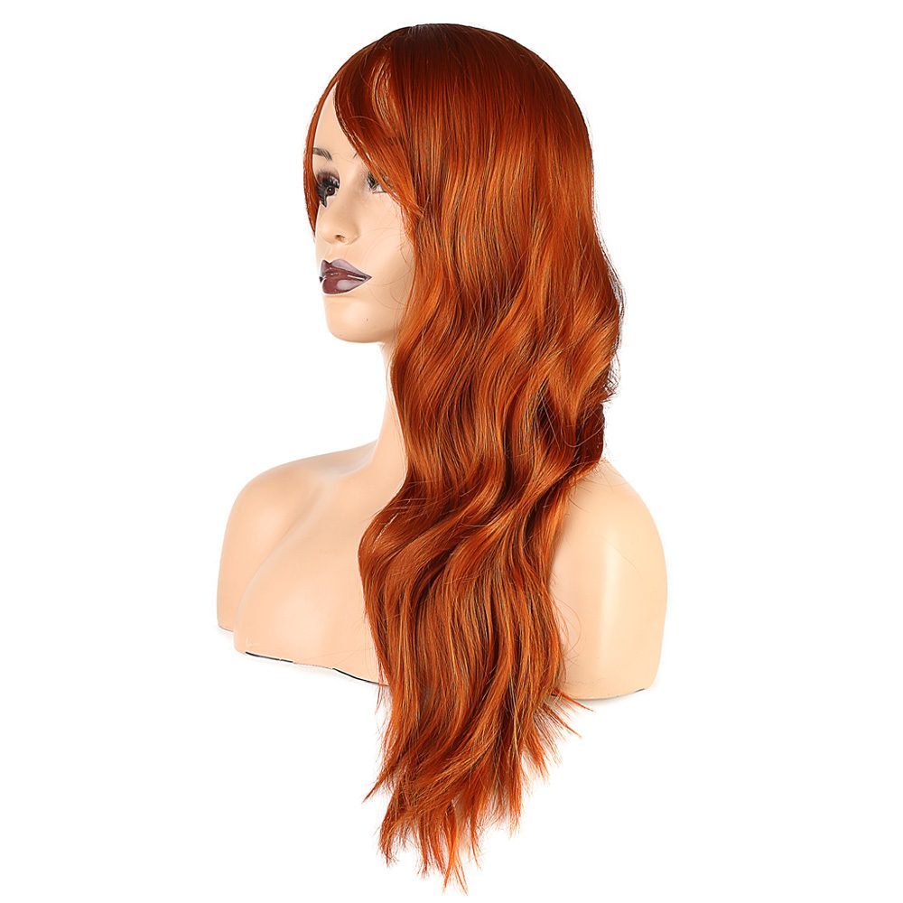 Kanekalon Fiber Synthetic Medium Wig with Wavy Special Bangs / Copper