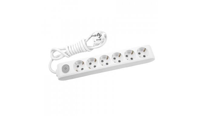 Viko Multilet 6-piece Switched Group Socket with 3 Meter Cable