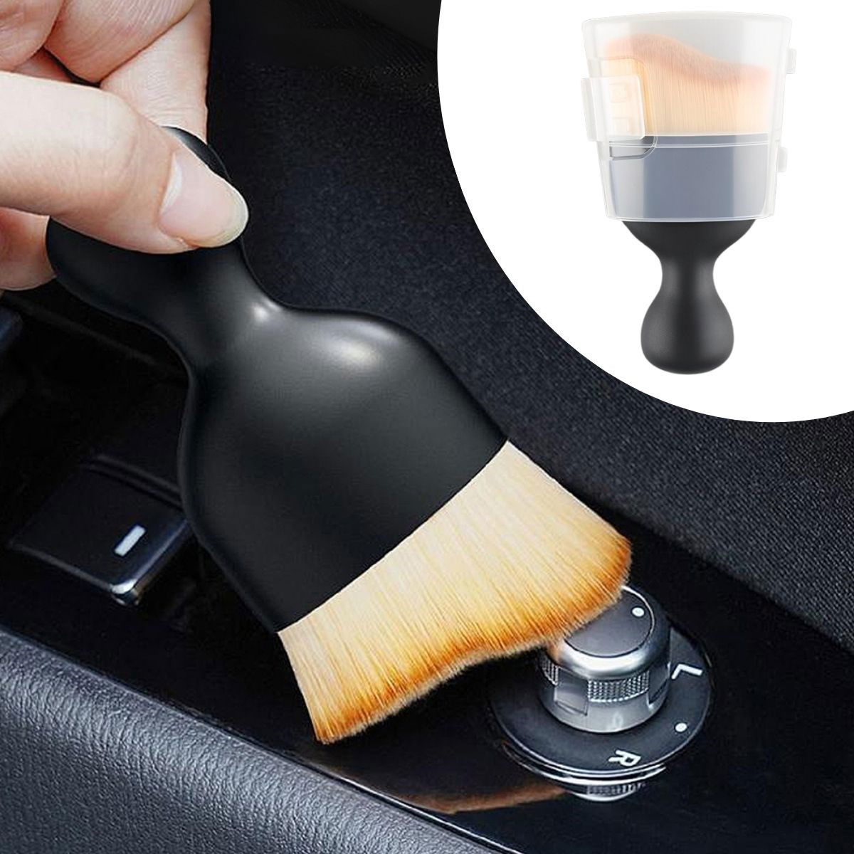 Mini Car Interior Cleaning Brush Soft Bristle