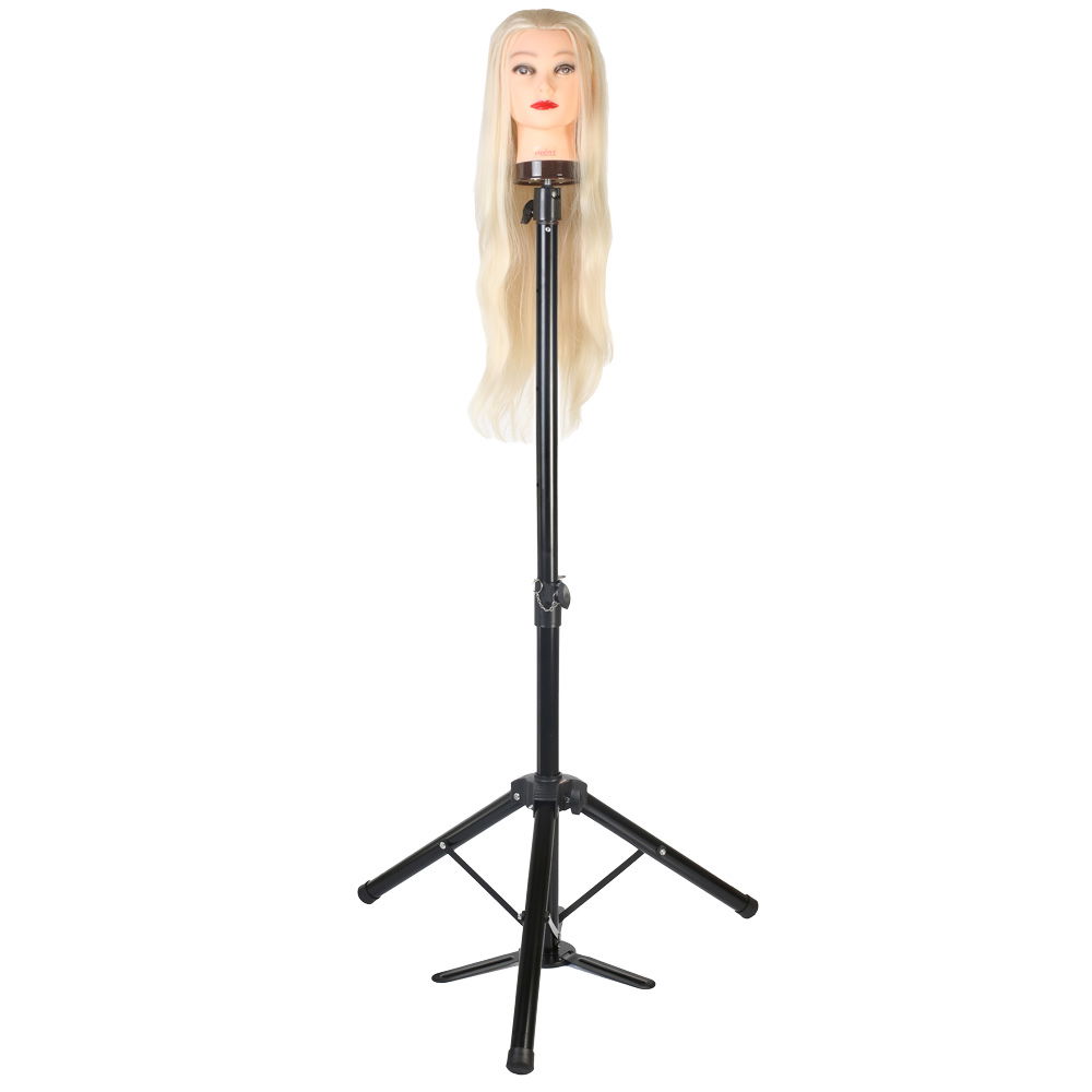 Standing Metal Tripod / Black + Carrying Case For Custom Hairdresser Training Manikin