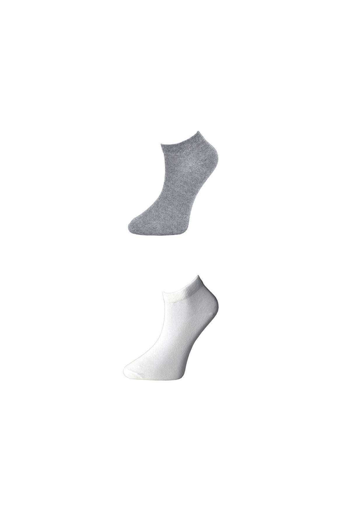 Gray and White Women's Ankle Socks 3 pairs