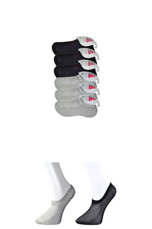 Black and Gray Women's Invisible Socks 6 pairs