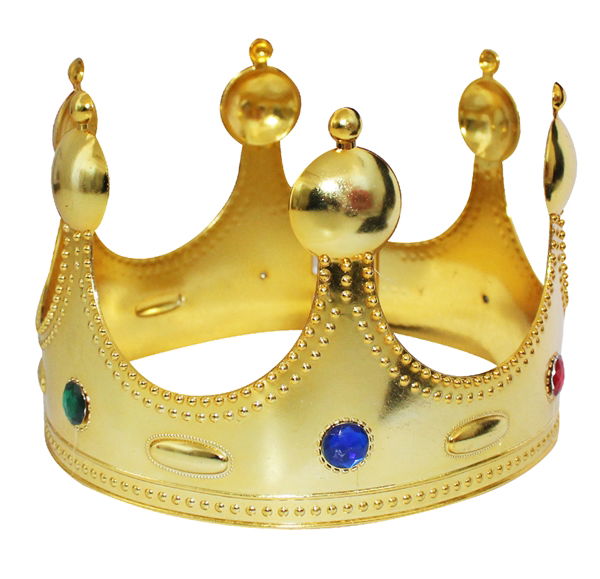 Plastic King Crown Gold Color Child Size