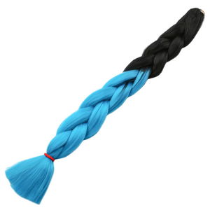 Afro Braiding Synthetic Color Transition Hair 100 Gr. / Black / Turquoise Blue