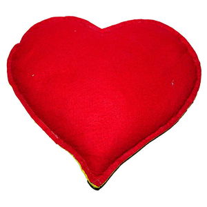 Heart Patterned Natural Rock Salt Pillow Yellow - Red 2-3 Kg