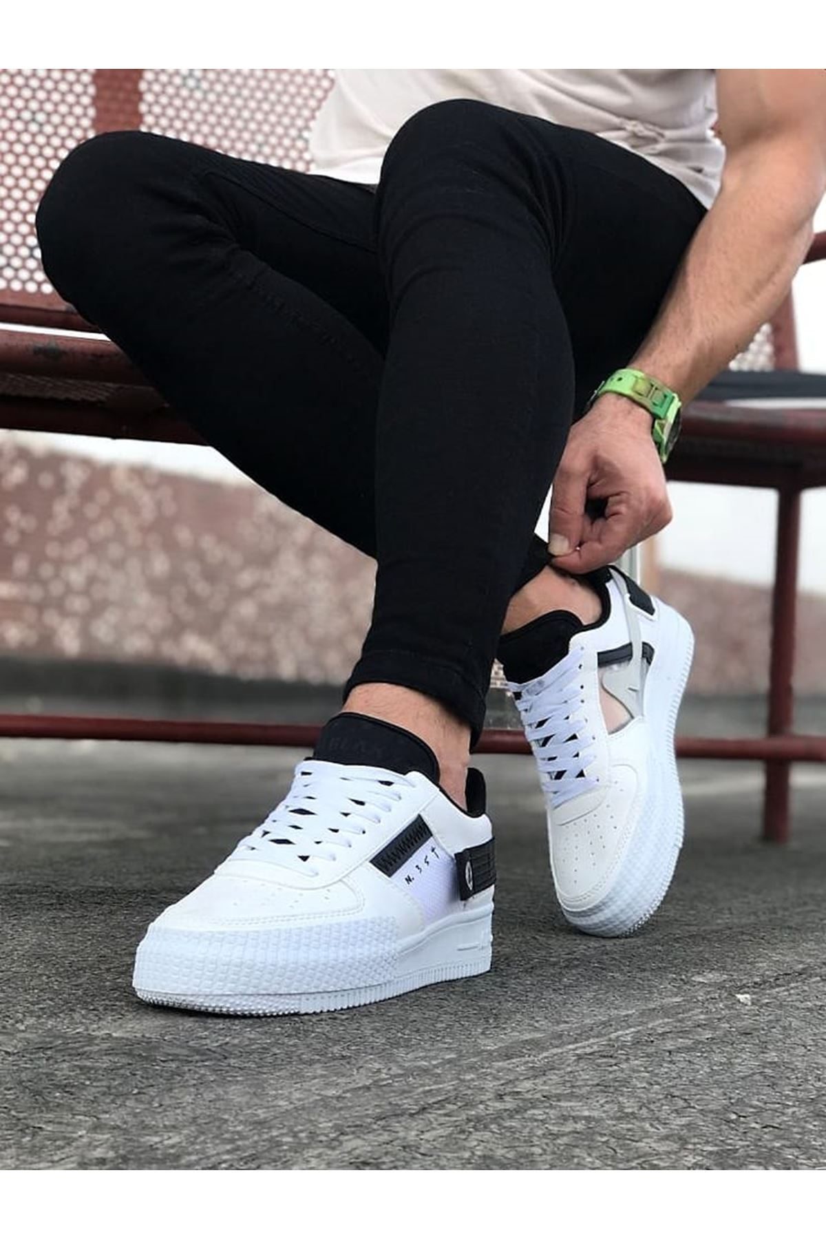 White Black Men's Casual Shoes