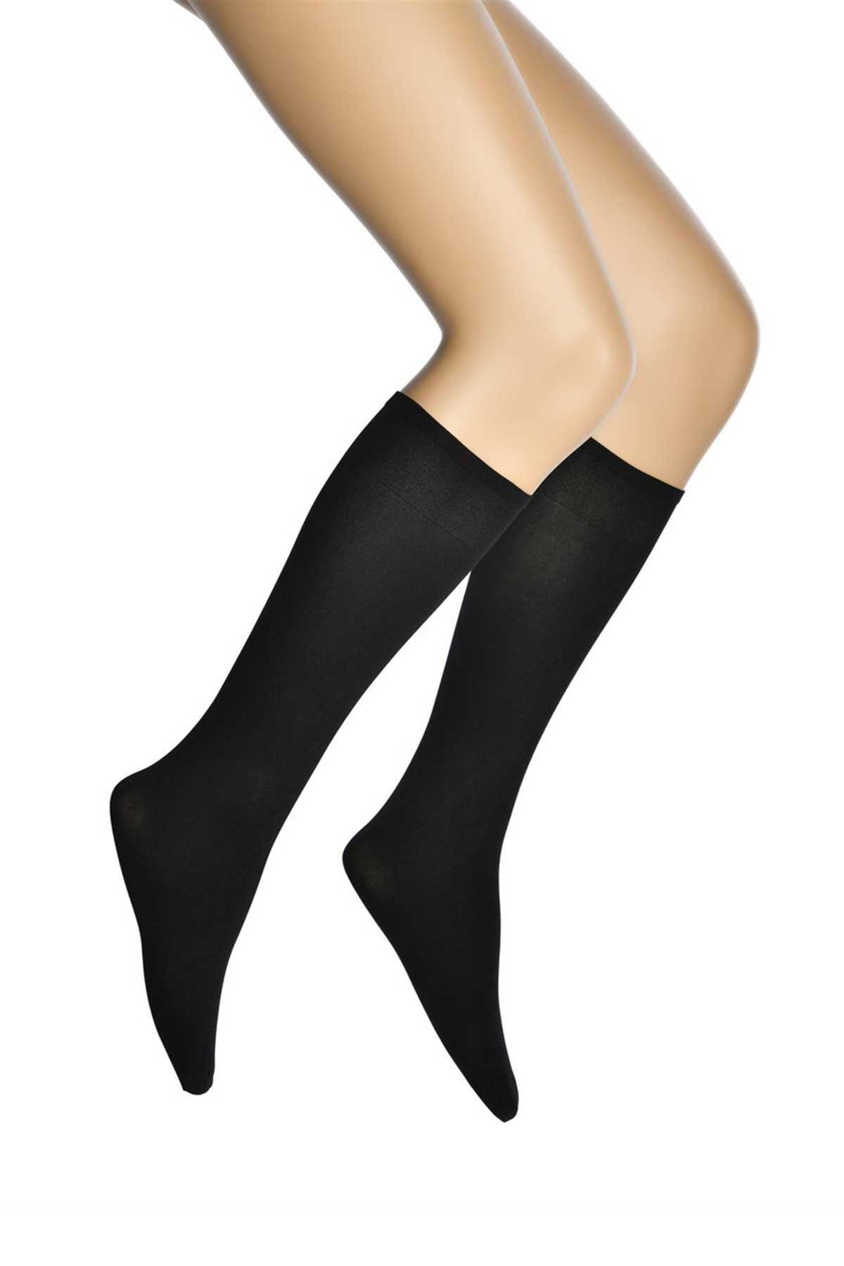 6 Pcs Micro 70 Knee High Women Socks Black 500