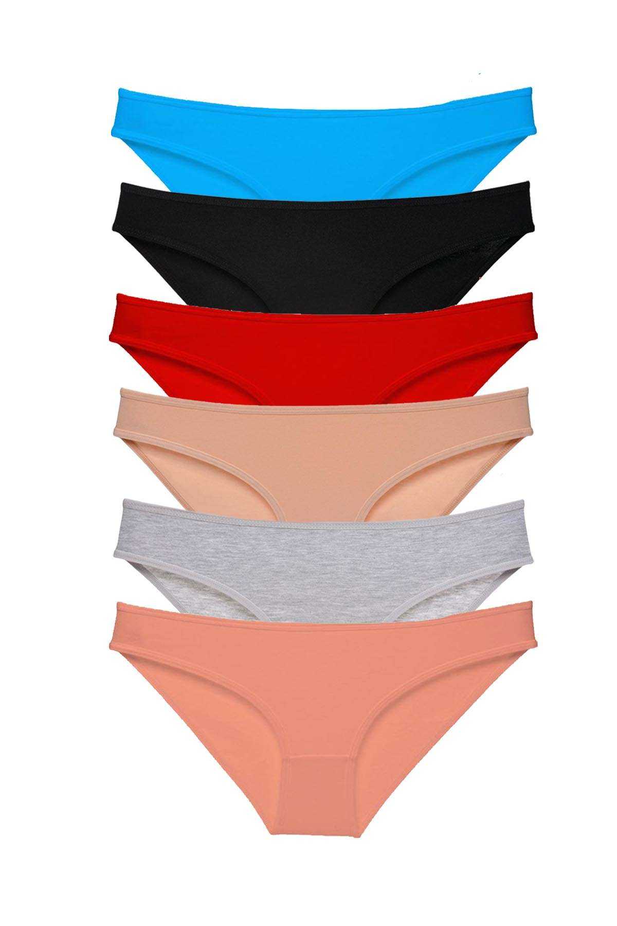 6pcs Super Eco Set Lycra Women Slip Panties Color 1