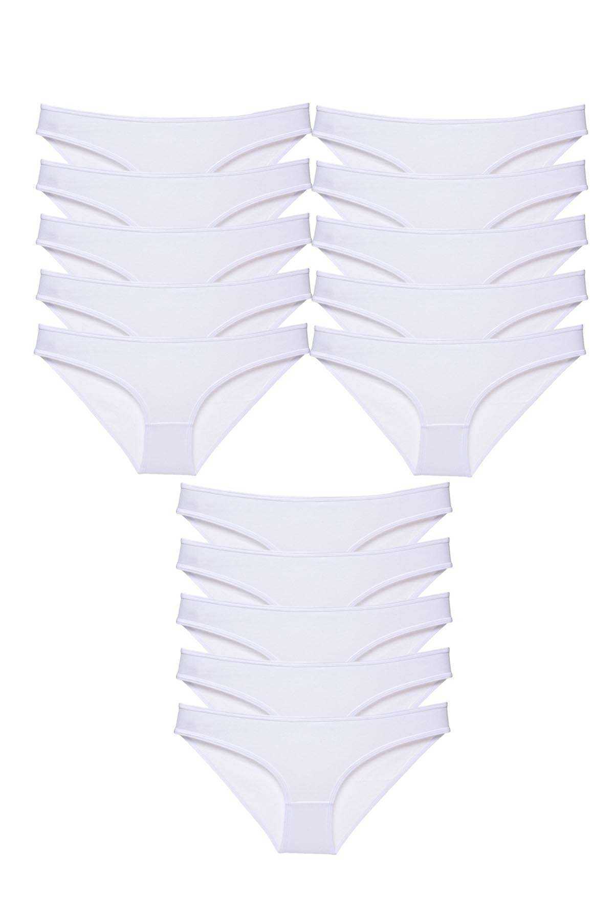 15pcs Super Eco Set Lycra Women Slip Panties White