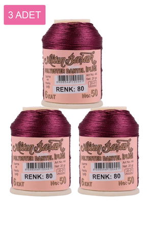 3 Pieces Altinbasak Oya and Lace Floss 20 gr - Turk - No: 080