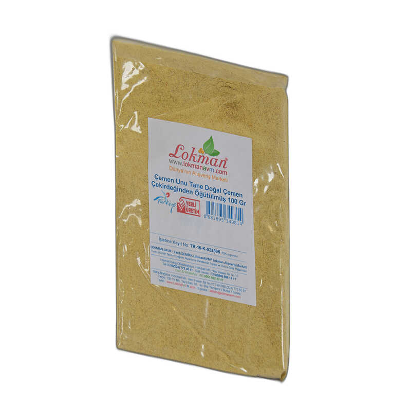 Fenugreek Flour Grain Ground from Natural Fenugreek Seed 100 Gr Package