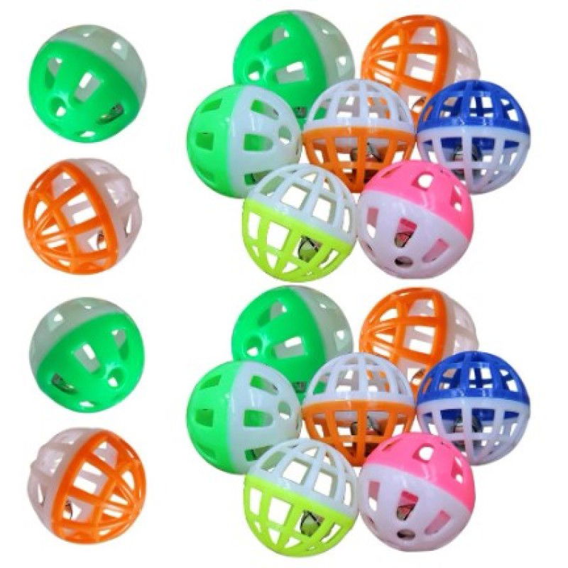 100 Pet Play Balls with Rattles