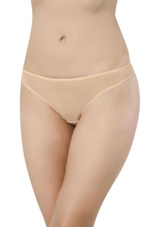 Skin Color Women's Casual Cotton Lycra Portable Emergency Slip Panties in Special Pouch