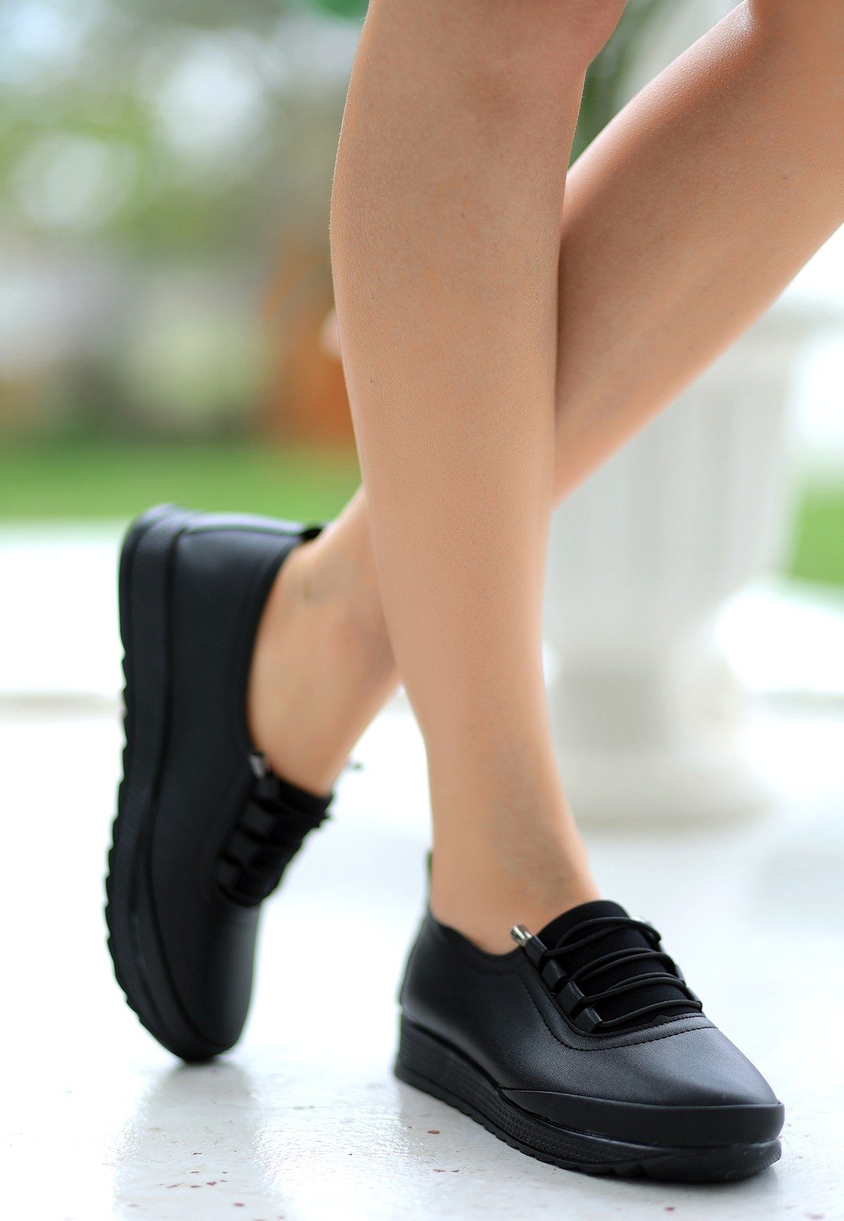 Black Skin Sneakers